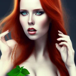 simone simons with poison ivy body face