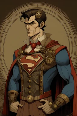 Superman in a steampunk style