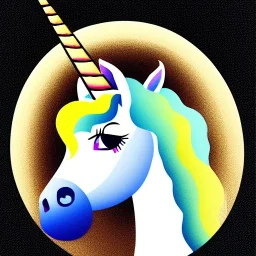 portrait of unicorn Rafael style