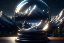 knollingcase, scenery of Portable heart inside of snow globe, aurora borealis, transparent data visualization, trending on artstation, by Tom Bagshaw and Seb McKinnon, ultra detailed, hyper-realistic, cinematic, dramatic lighting, volumetric lighting, 150mm, octane render, photorealistic, denoise, photograph with a Hasselblad H3DII