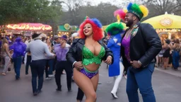 I don't sell burgers or french fries I'm only here to make your nature rise Just grab your partner around and 'round And grab her by the butt and boogie down Just open up her jacket and open her bra And dance just like at the Mardi Gras