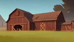 wooden animal barn