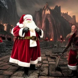 santa claus invades Helm's Deep