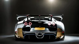 mansory bodykit Bugatti Veyron with high spoiler, rear view, desktop wallpaper, 4K, Cinematic