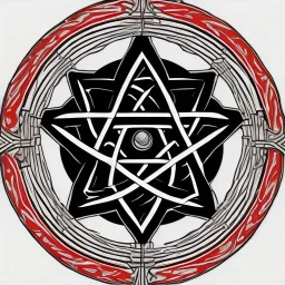 pentacle clipart red