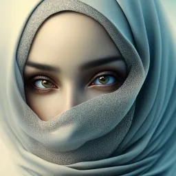 close up portrait of woman in hijab dissolving into clouds of blowing dust, dissolve into fog, fine detail, highly intricate, modern surrealism painting, high-quality, volumetric lighting, 8k, ultrahd, George Grie, Marco Escobedo, Igor Morski,Brian Froud, Howard Lyon, Selina French