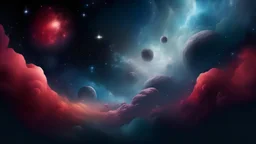 space with nebula with more detail