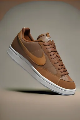 brown nike low that has a modern style