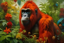 Abstract garden, Orangutan