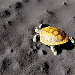 turtle on the moon