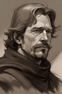Portrait sketch of Paul from Dune