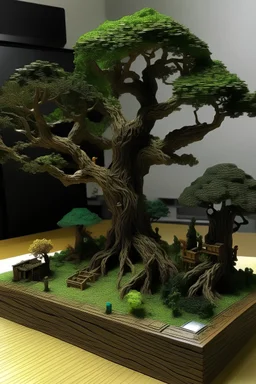 diorama de un árbol