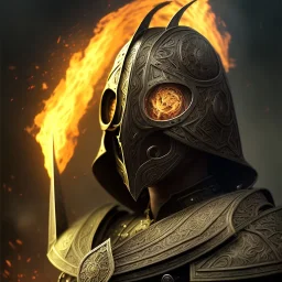 warrior in the blood walking into the flame of war, cinematic, HDR, highly detailed, mask cover whole face and hood, scull mask, ProPhoto RGB, Half rear Lighting, nsane details, intricate details, 32k, Super-Resolution, DOF, Color Grading, Depth of Field, ghost, messenger of death, non photorealistic rendering