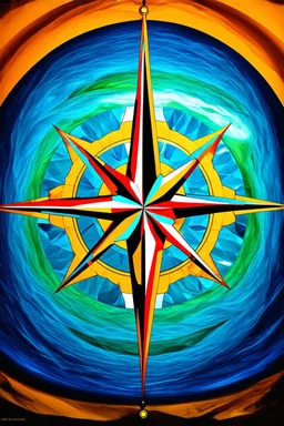 lost compass getting back to integrith; surrealistic optical art