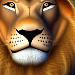 Lion King Animation OC Loca male lion triangular face shape hooked black nose tip