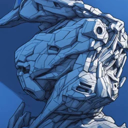blue asteroid stylized