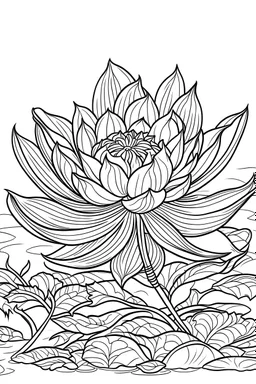 Classic Lotus coloring book for kids
