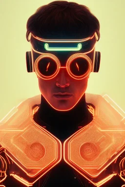 cyberpunk, head, men, portrai, tron