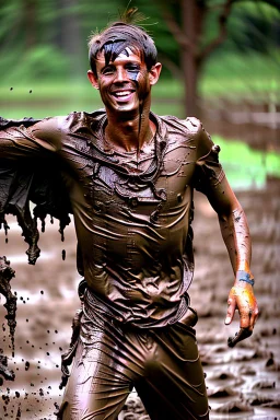 Covered in mud