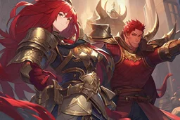 Teenaged Red haired kitsune paladin