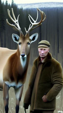 Putin and a Deer