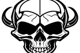 alien head SKULL AND CROSSBONES clip art stencil