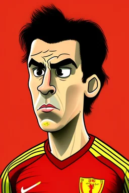 Nicholas Williams Spanish football player cartoon 2d