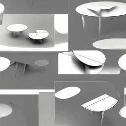 Modern “small” circular coffee table design, sketch