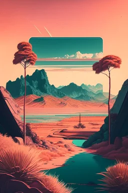 paisaje entre retro y aesthetic