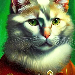 Portrait of a cat by Van Gogh