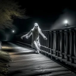 THE GHOST IS STILL DANCING AT NIGHT ON THE OLD BRIDGE