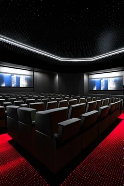 3D shot of the viewing area in a theater