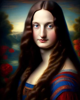 Human version of the Monalisa digital art