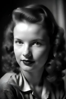 gutaussehende junge frau im jahr 1945