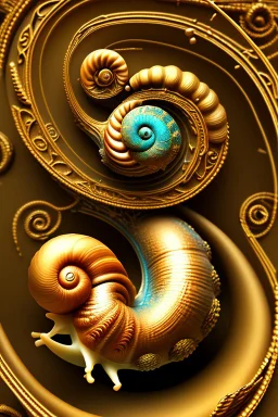 Rococo style snail