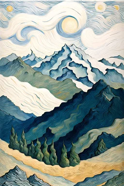 Portrait of a mountains by Van Gogh