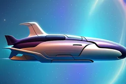 cool design of a small spaceship cruising through the gAlaxy