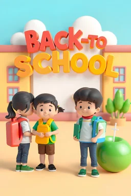 3D image celebrating back-to-school in Saudi Arabia