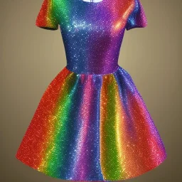 Glittery rainbow dress