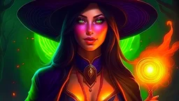female witch mysterious exotic futuristic fantasy load screen