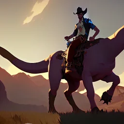 Cowboy and Dinosaur