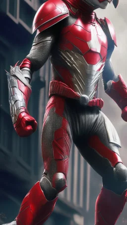 Iconic Cat-Man, red and silver, ultra-detailed armor, cat with eye mask, dynamic shot, richly saturated colors, full height, arms, legs, footwear, cinematic backlighting, hyper-realism, unparalleled detail, 8K, concept art, intricate textures , timeless masterpiece, enhanced AI, GAN, depth of field, neural network,