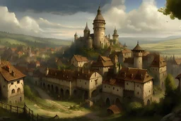 medieval city landscape
