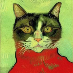 Portrait of a cat by Van Gogh