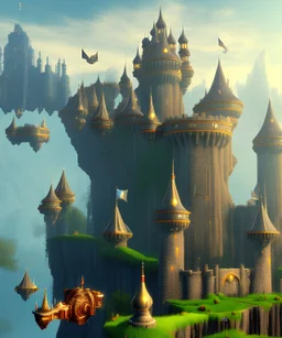 A gigantic dark fantasy world with a massive castle in the background.