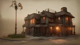 Steampunk house basement