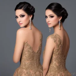 an extremely beautiful young woman dressed for a formal dance, (looking happily directly at the camera:1.3), fine art photography, closeup studio portrait, masterpiece, golden ratio composition, beautiful, fine detail, excellent, exquisite, unique, outstanding, perfect symmetric eyes, symmetric features, wonderful, absurd level of detail, thoughtful, curious, symmetric equal sized eyes, symmetric facial features, feminine, lovely, pretty hair, (freckles:1.3), candid shot