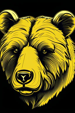 gold bear vector