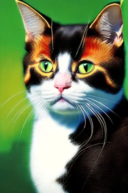 Portrait of a cat by Van Gogh