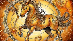 draw a Sagittarius according to the zodiac sign who was born in the year of the dragon